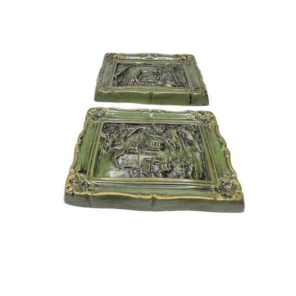 Vintage chalk ware Chalkware Plaster Water Wheel Apartment Building Wall Hanging - Picture 7 of 8